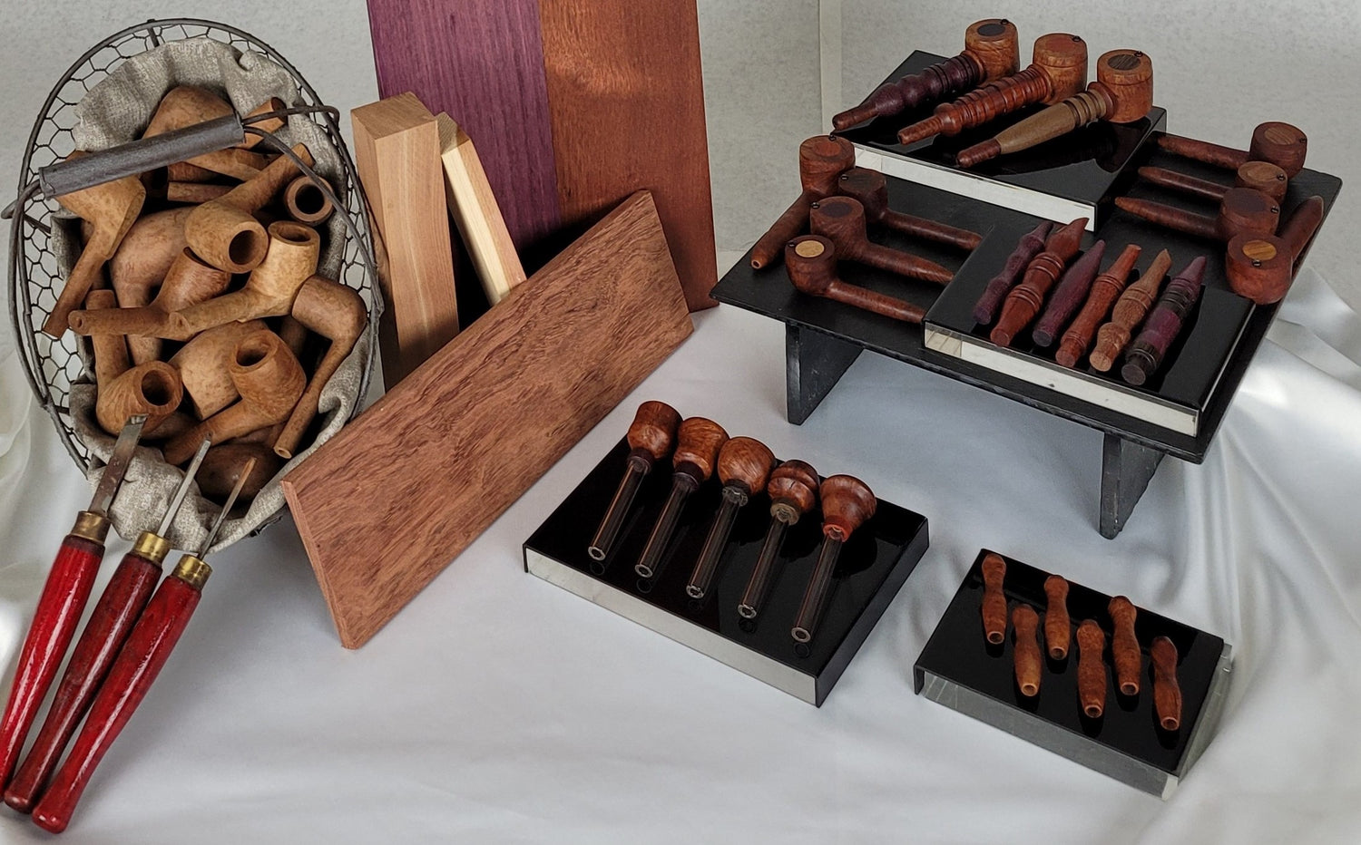 Pictured is our line of Smoking Pipes and Tampers and Scrapers