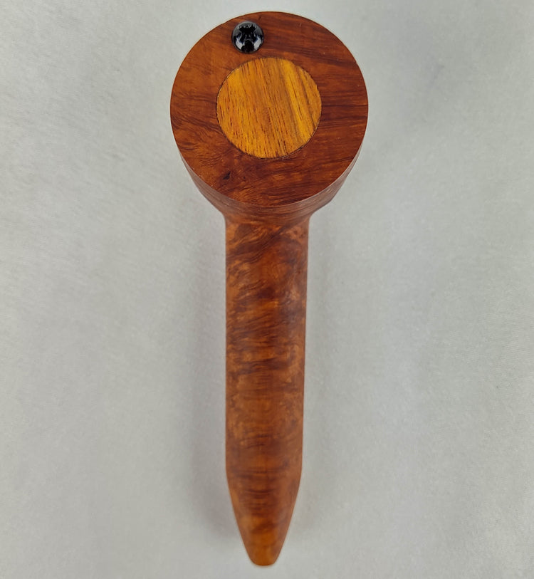 Briarwood Smoking Pipe with Bubinga Inlayed Cap