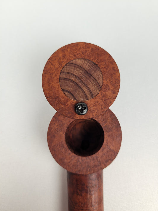 Briarwood Smoking Pipe with Bubinga Inlayed Cap