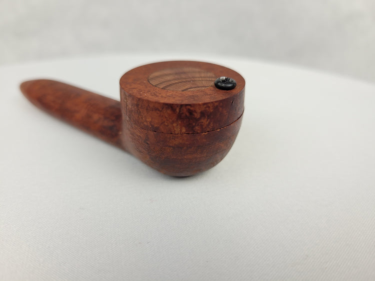 Briarwood Smoking Pipe with Bubinga Inlayed Cap