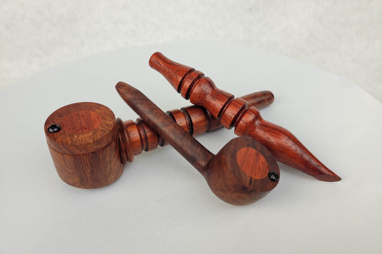 Deep Orange/Red Matching Pipes with Caps and Tamper Kit