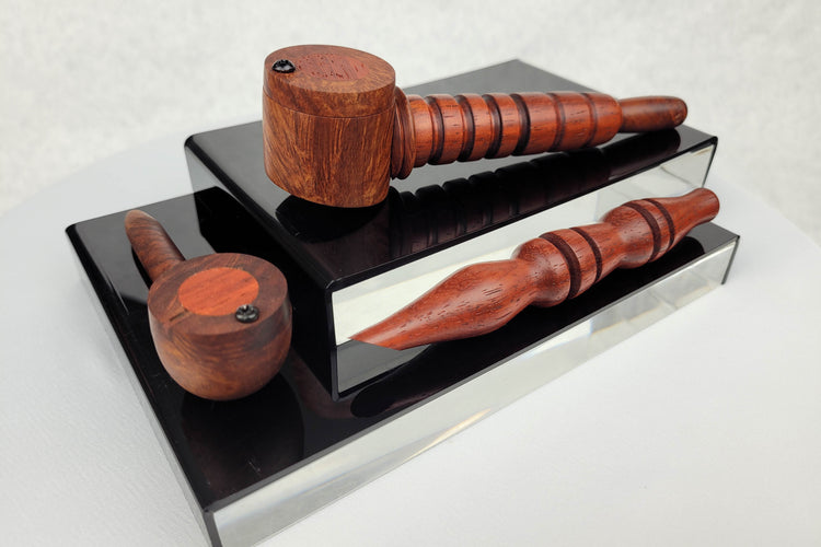 Deep Orange/Red Matching Pipes with Caps and Tamper Kit