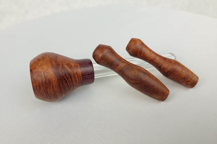 Purpleheart Slider and Two Round Hoppers Smoking Kit