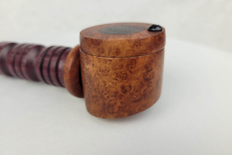 Briarwood and Purpleheart Pipe and Tamper/Scraper Smoking Kit