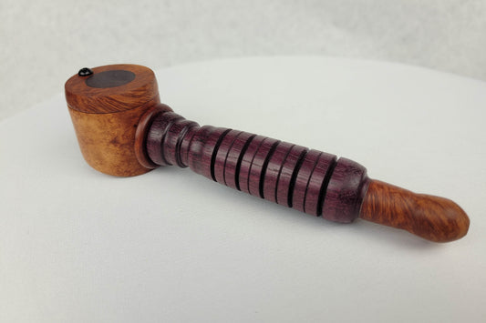 Royal Purpleheart and Briarwood Smoking Pipe with Cap