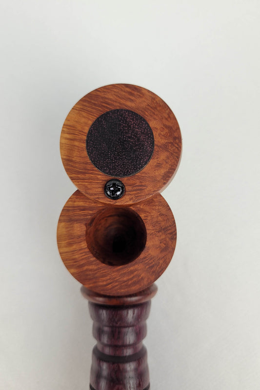 Royal Purpleheart and Briarwood Smoking Pipe with Cap