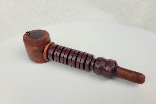 Regal Purpleheart and Briarwood Smoking Pipe with Inlayed Cap