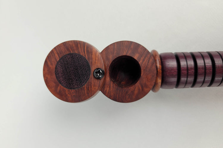 Regal Purpleheart and Briarwood Smoking Pipe with Inlayed Cap