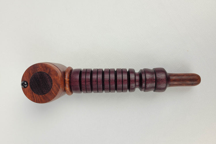 Regal Purpleheart and Briarwood Smoking Pipe with Inlayed Cap