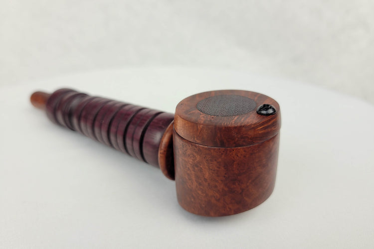 Regal Purpleheart and Briarwood Smoking Pipe with Inlayed Cap