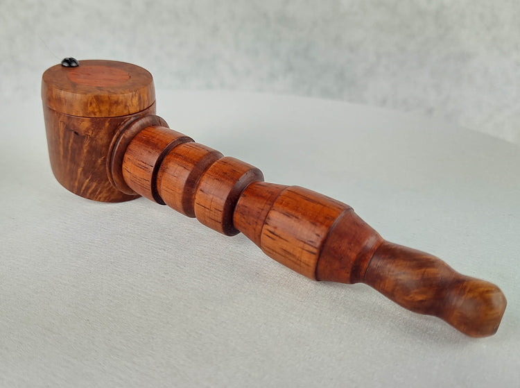 Briarwood Smoking Pipe with a Padauk Center and Matching Inlayed Cap