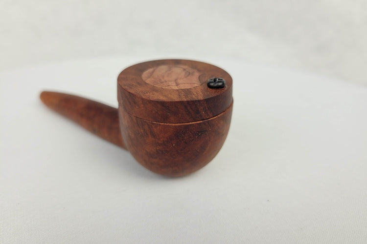 Briarwood Smoking Pipe with a Large Bowl and Aromatic Cedar Inlayed Cap