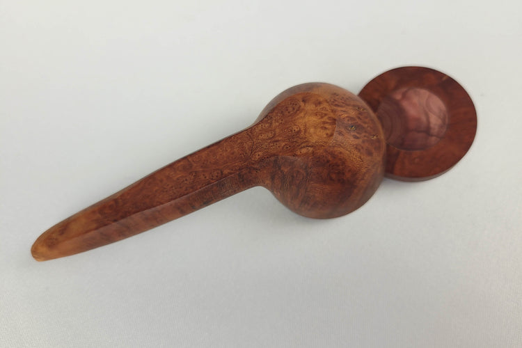 Briarwood Smoking Pipe with a Large Bowl and Aromatic Cedar Inlayed Cap