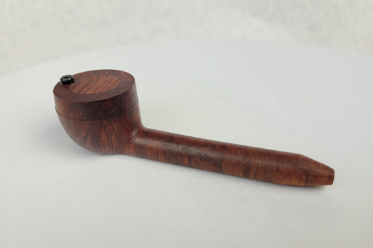 Briarwood Slender Smoking Pipe with Bubinga Inlayed Cap