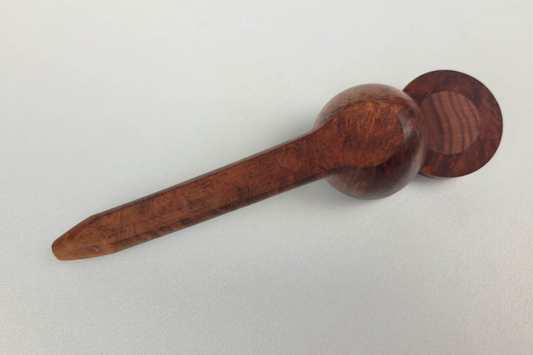 Briarwood Slender Smoking Pipe with Bubinga Inlayed Cap