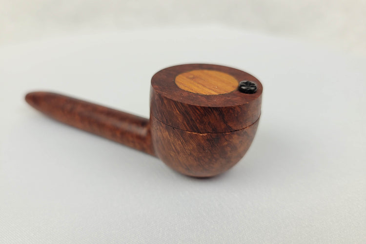 Briarwood Smoking Pipe with Padauk Inlayed Cap