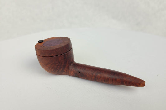 Briarwood Smoking Pipe with a Large Bowl and Purpleheart Inlayed Cap