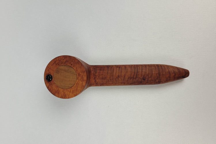 Longer Stem Briarwood Smoking Pipe with Bubinga Inlayed Cap