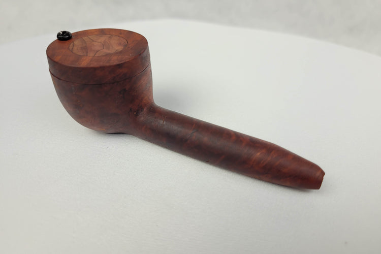 Briarwood Smoking Pipe with a Wider Bowl and Bubinga Inlayed Cap