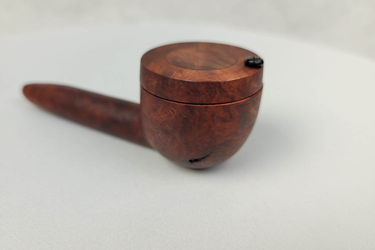 Briarwood Smoking Pipe with a Wider Bowl and Bubinga Inlayed Cap