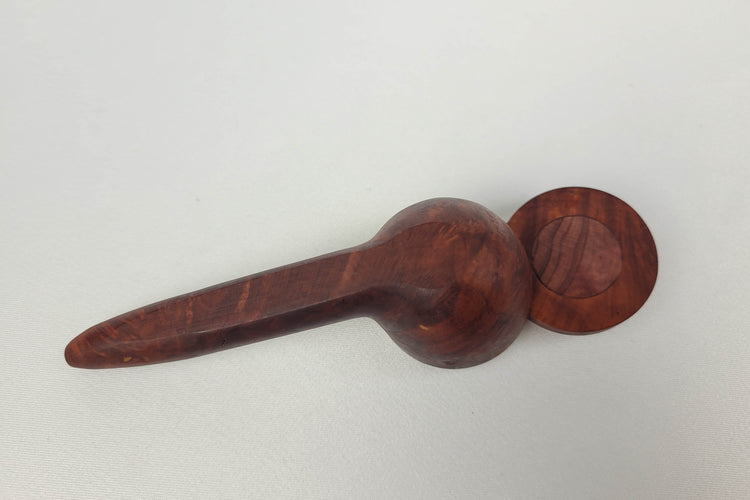 Briarwood Smoking Pipe with a Wider Bowl and Bubinga Inlayed Cap