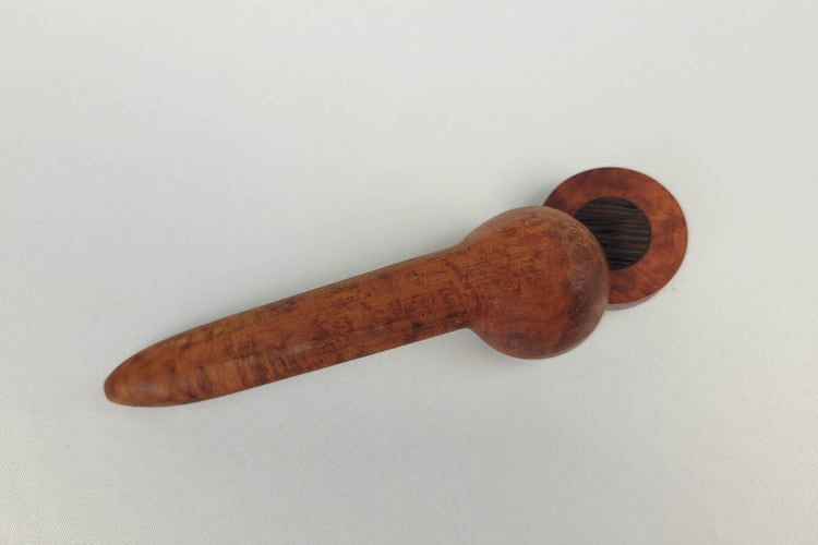 Briarwood Small Bowl Smoking Pipe with a Wenge Inlayed Cap