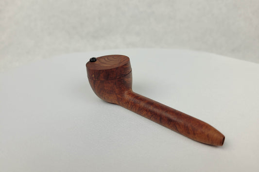 Briarwood Slender Smoking Pipe with Bubinga Inlayed Cap