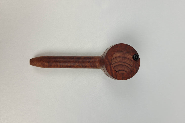 Briarwood Slender Smoking Pipe with Bubinga Inlayed Cap