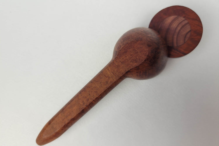 Briarwood Slender Smoking Pipe with Bubinga Inlayed Cap