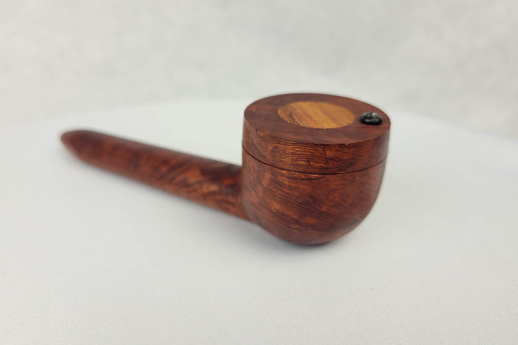 Briarwood Smoking Pipe with Bubinga Inlayed Cap