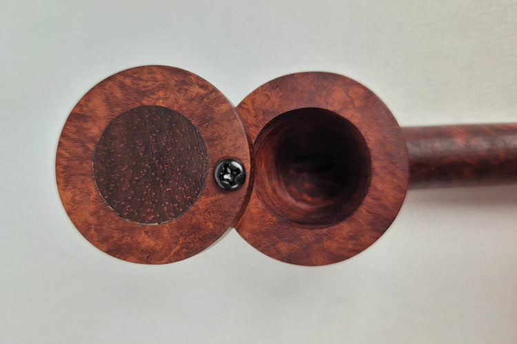 Briarwood Smoking Pipe with Padauk Inlayed Cap