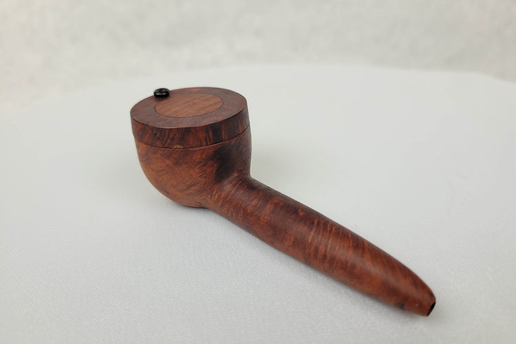 Briarwood Smoking Pipe with a Wider Bowl and Bubinga Inlayed Cap