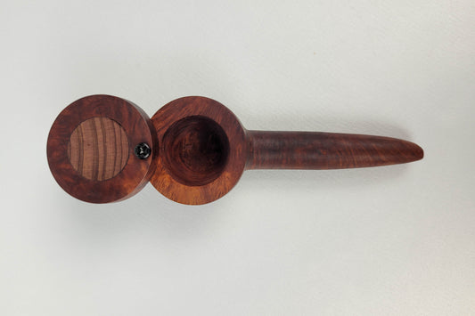 Briarwood Smoking Pipe with a Wider Bowl and Bubinga Inlayed Cap