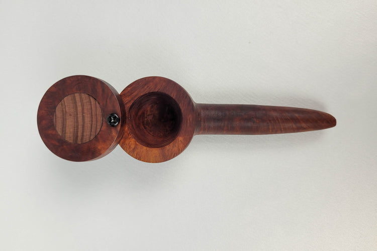 Briarwood Smoking Pipe with a Wider Bowl and Bubinga Inlayed Cap