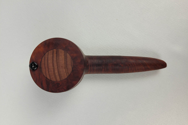 Briarwood Smoking Pipe with a Wider Bowl and Bubinga Inlayed Cap