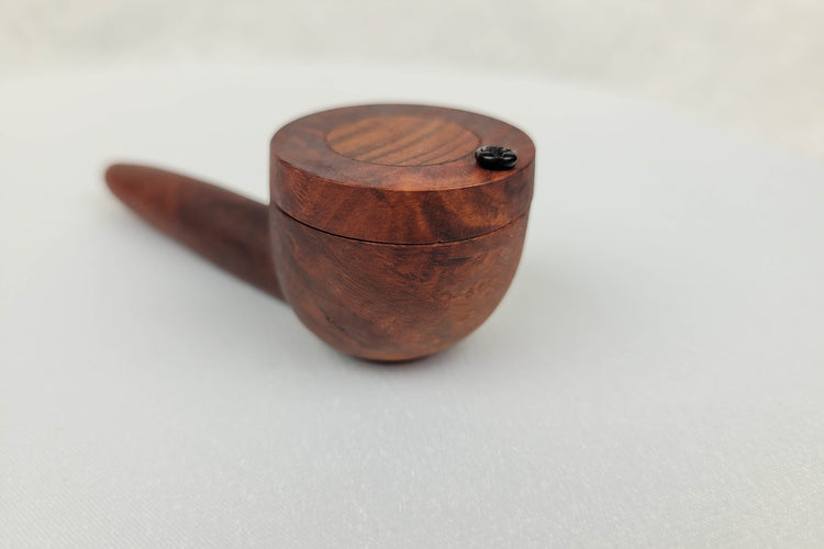 Briarwood Smoking Pipe with a Wider Bowl and Bubinga Inlayed Cap