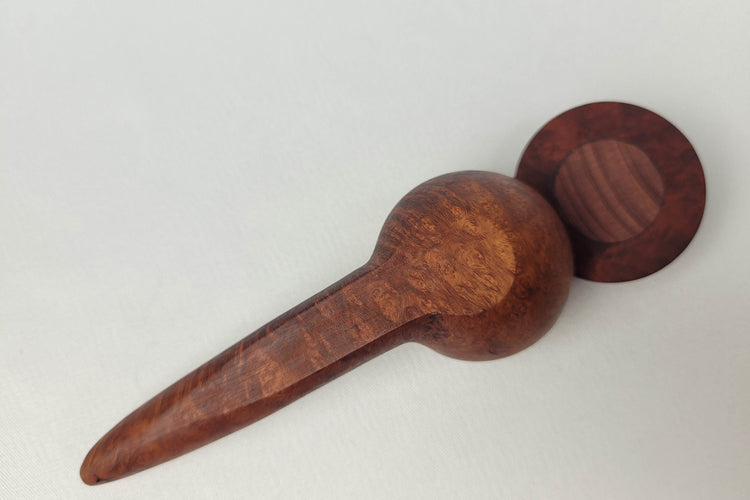 Briarwood Smoking Pipe with a Wider Bowl and Bubinga Inlayed Cap