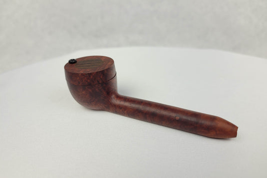 Briarwood Slender, Small Bowl Smoking Pipe with a Wenge Inlayed Cap