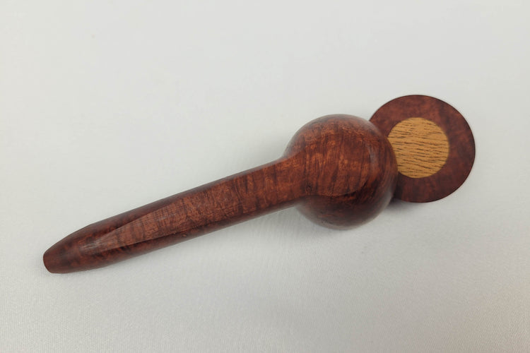 Petite Briarwood Smoking Pipe with Mahogany Inlayed Cap