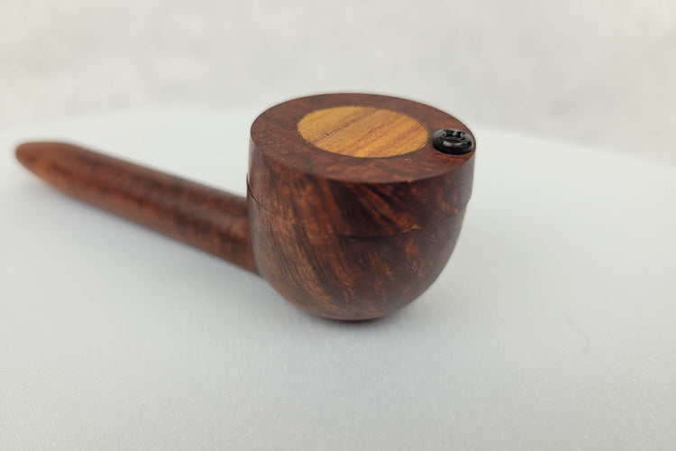 Briarwood Smoking Pipe with Bubinga Inlayed Cap