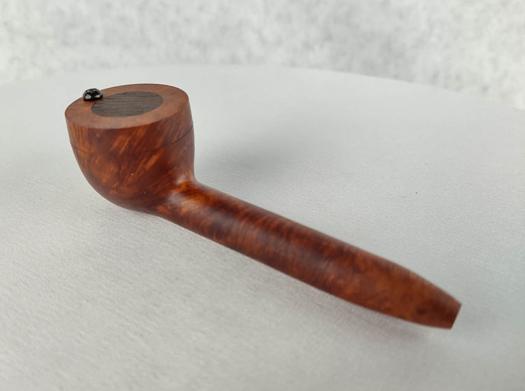 Slender Briarwood Smoking Pipe with a Wenge Inlayed Cap