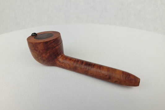 Slender Briarwood Smoking Pipe with a Wenge Inlayed Cap