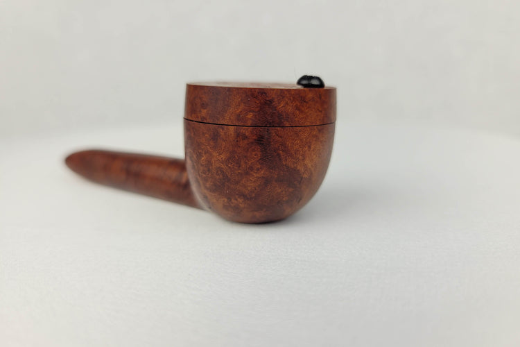 Slender Briarwood Smoking Pipe with Padauk Inlayed Cap