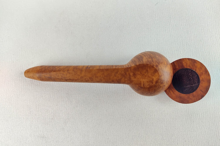 Slender Briarwood Smoking Pipe with Purpleheart Inlayed Cap