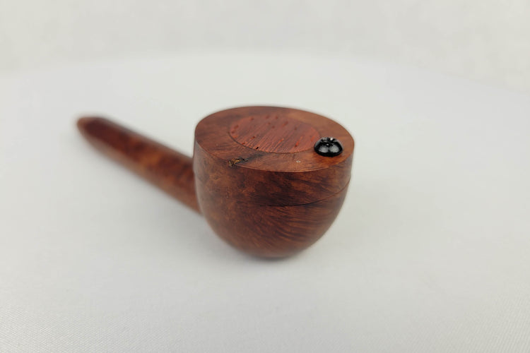 Briarwood Smoking Pipe with Padauk Inlayed Cap