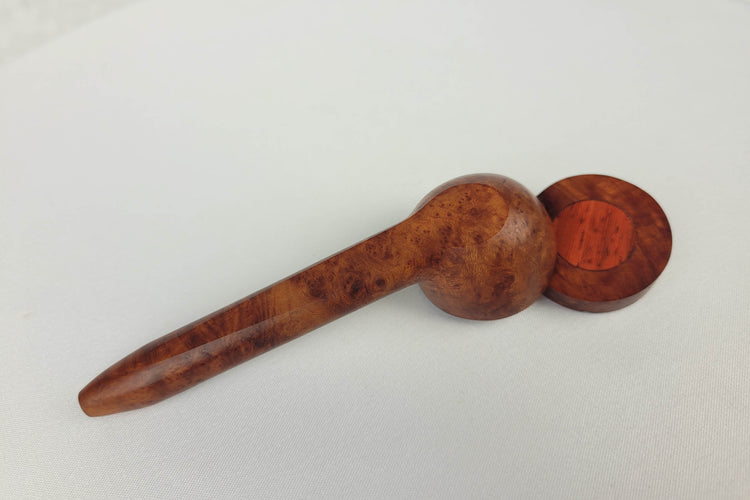 Briarwood Smoking Pipe with Padauk Inlayed Cap