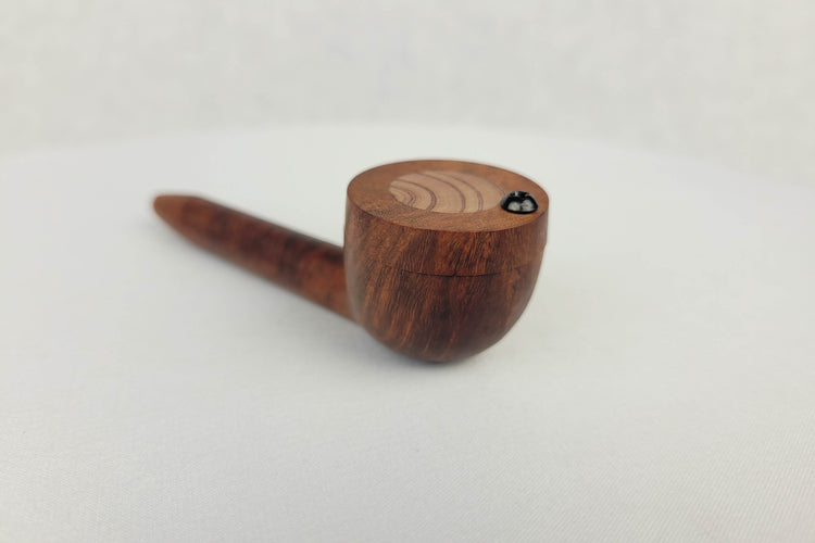 Briarwood Slender Smoking Pipe with Aromatic Red Cedar Inlayed Cap