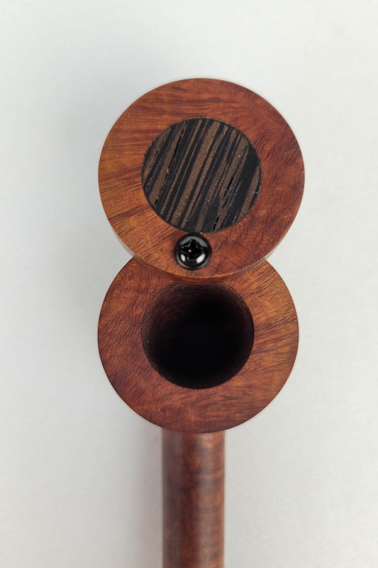 Slender Briarwood Smoking Pipe with a Wenge Inlayed Cap