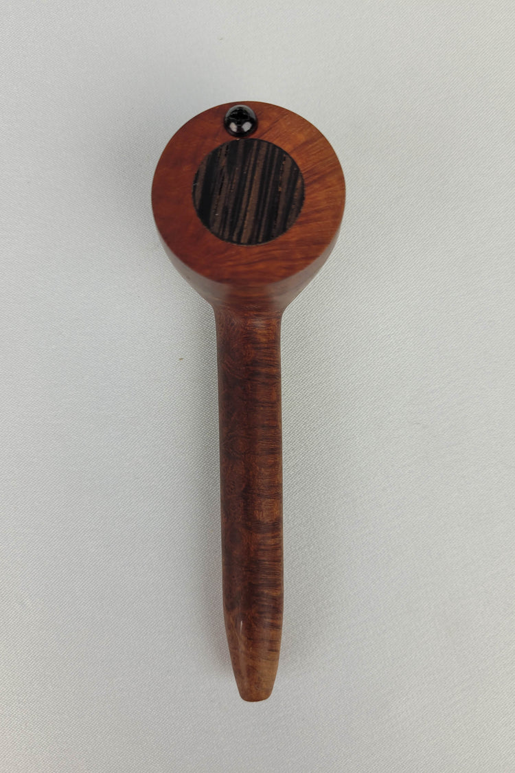 Slender Briarwood Smoking Pipe with a Wenge Inlayed Cap