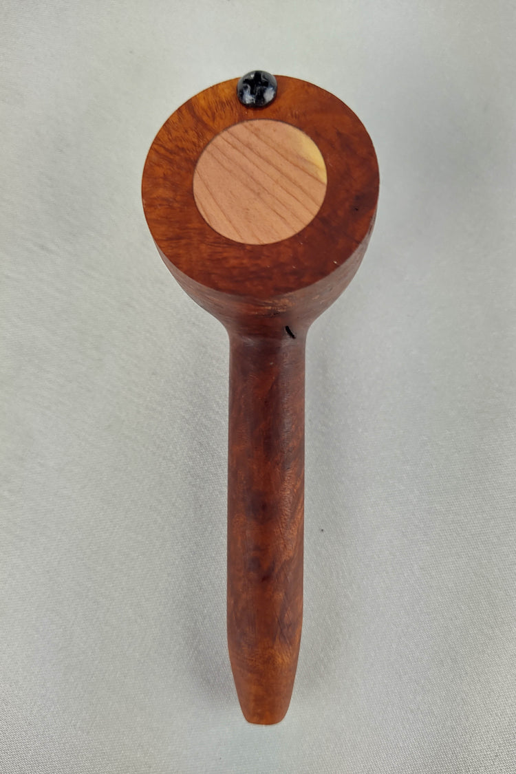 Briarwood Slender Smoking Pipe with Aromatic Red Cedar Inlayed Cap